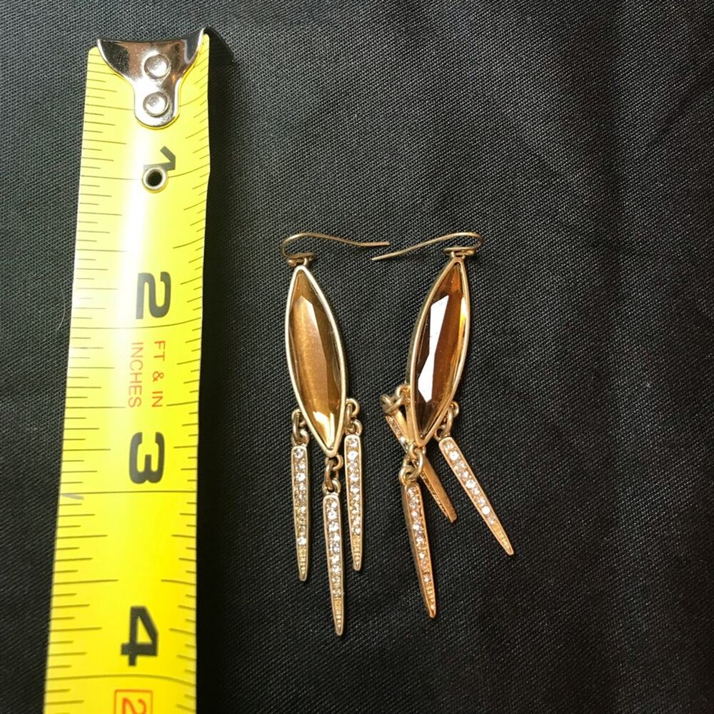 stone gem earrings long stylish 2/$20